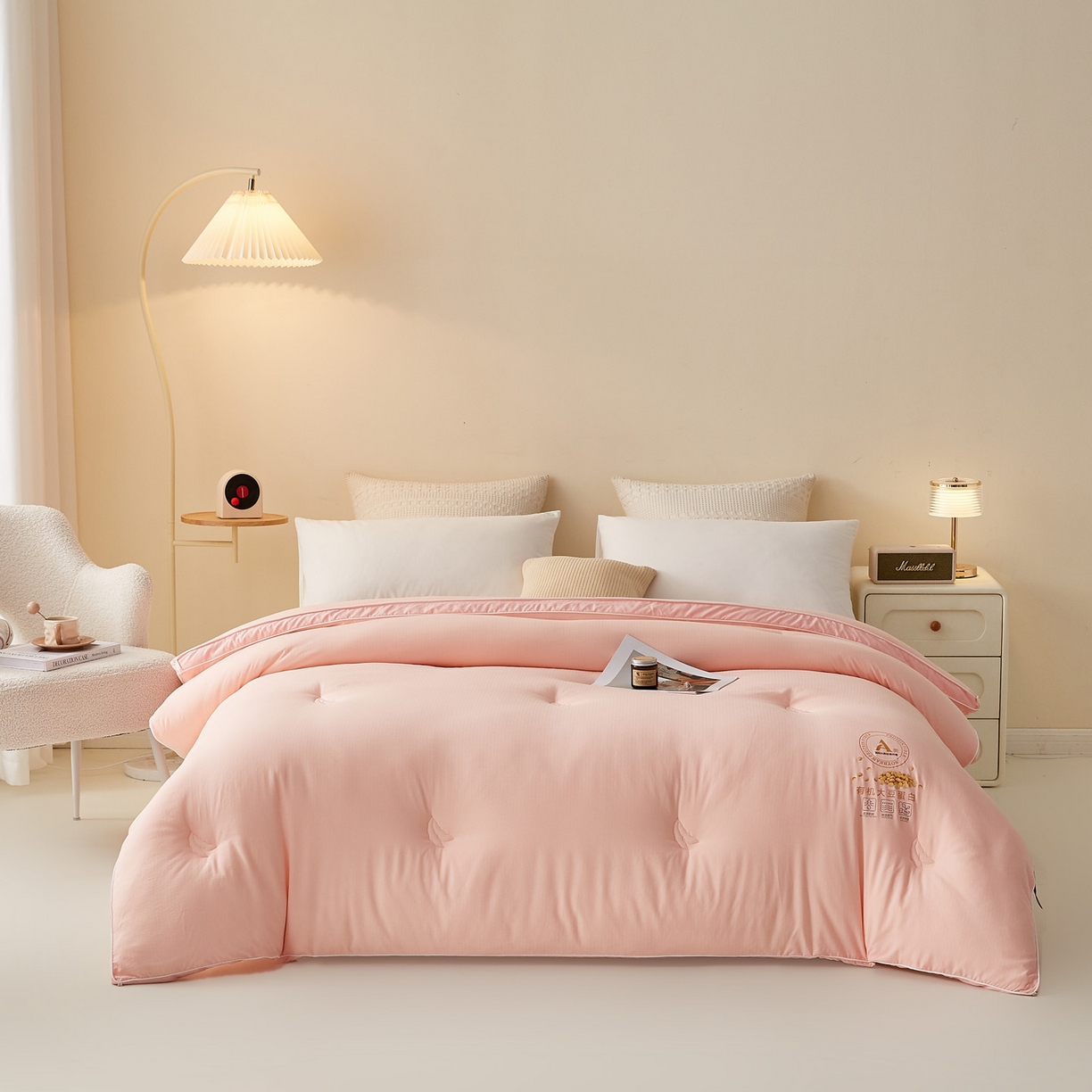 91家纺网 家纺一手货源 找家纺 （总）帕芬鸟家纺 2025新款云柔棉提花大豆被被子被芯