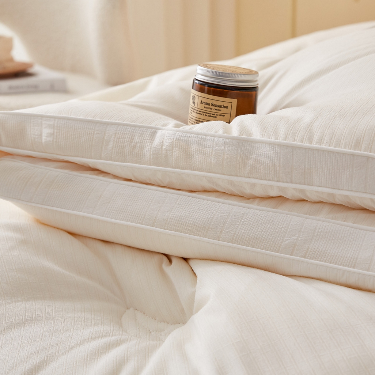 91家纺网 家纺一手货源 找家纺 （总）帕芬鸟家纺 2025新款云柔棉提花大豆被被子被芯