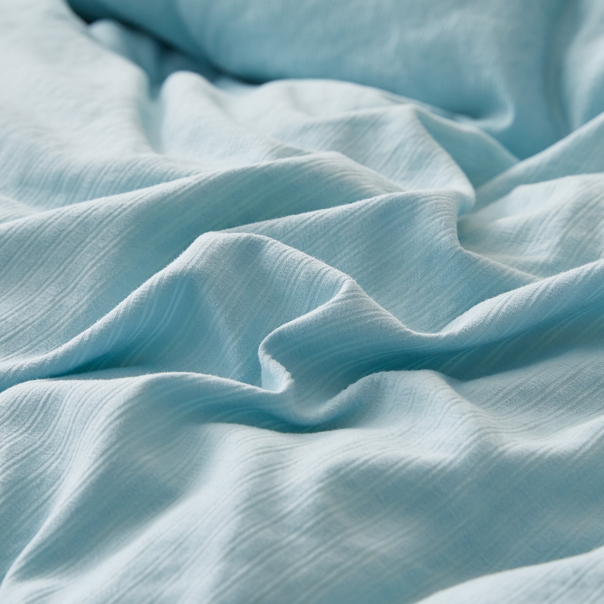 91家纺网 家纺一手货源 找家纺 帕芬鸟家纺 2025新款云柔棉提花大豆被被子被芯 立体-天空蓝