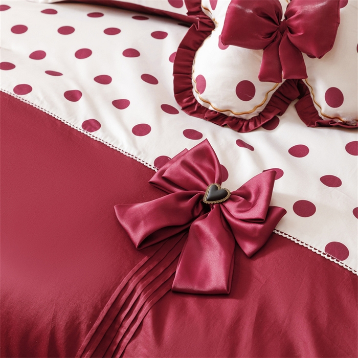 91家纺网 家纺一手货源 找家纺 宏羽纺家纺 2025新款100s全棉纯棉贡缎法式刺绣花边四件套 纯棉时尚-甜漾