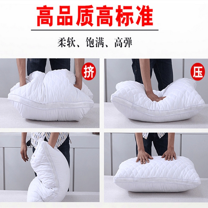 91家纺网 家纺一手货源 找家纺 （总）小叮当家纺仓储工厂店 2025新款立体绗绣科技睡眠抗菌枕枕头护颈枕白网绗绣枕酒店羽丝绒枕头