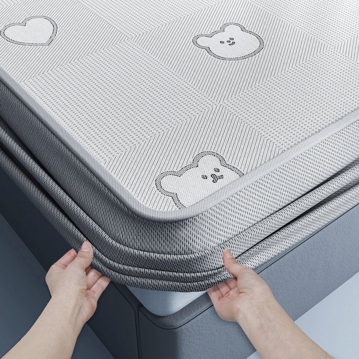 91家纺网 家纺一手货源 找家纺 （总）小叮当家纺仓储工厂店 2025新款凉感三明治冰丝席凉席-芳华系列-床笠款-版本二