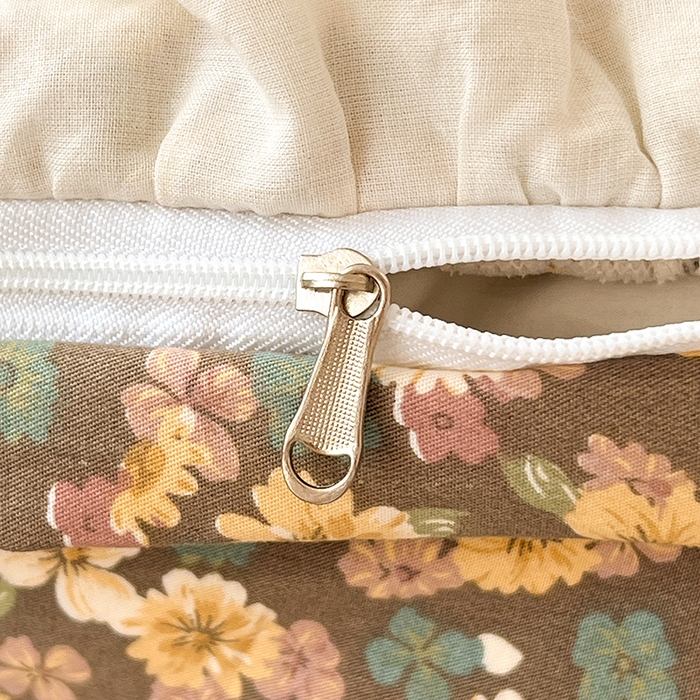 91家纺网 家纺一手货源 找家纺 梦莱斯 2025新款田园碎花纯棉花边四件套-床盖款 糜花似锦