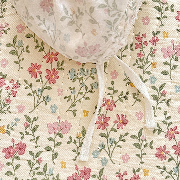 91家纺网 家纺一手货源 找家纺 梦莱斯 2025新款田园碎花纯棉花边四件套-床盖款 糜花熙悦