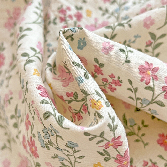 91家纺网 家纺一手货源 找家纺 梦莱斯 2025新款田园碎花纯棉花边四件套-床盖款 糜花熙悦