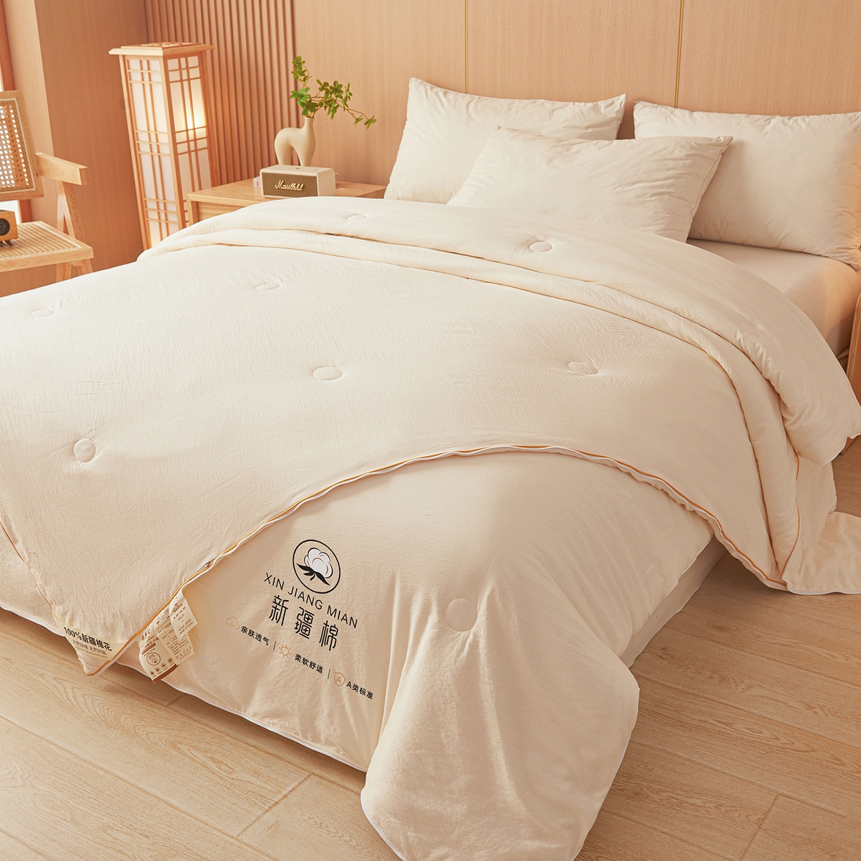 91家纺网 家纺一手货源 找家纺 （总）逸居家纺 2025新款超软木棉100%新疆棉花被被子被芯包质检