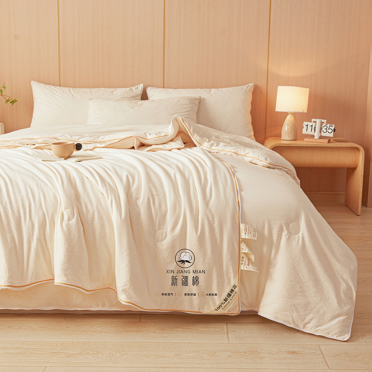91家纺网 家纺一手货源 找家纺 （总）逸居家纺 2025新款超软木棉100%新疆棉花被被子被芯包质检