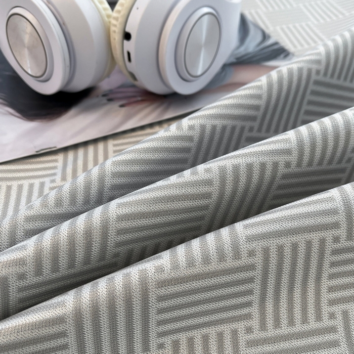 91家纺网 家纺一手货源 找家纺 小叮当家纺仓储工厂店 2025新款凉感三明治冰丝席凉席-芳华系列-床笠款-版本二 芳华床笠-方格纹（灰）