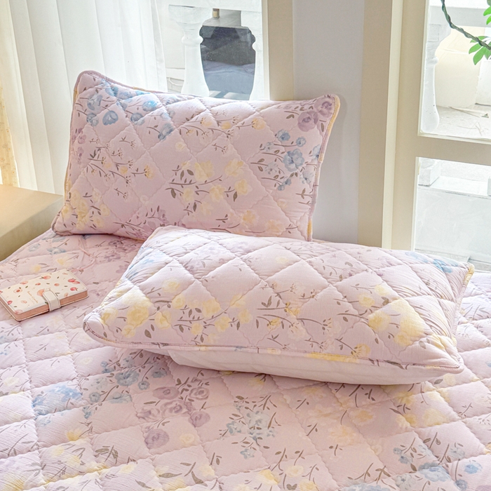 91家纺网 家纺一手货源 找家纺 曼陀罗 2025新款床笠床笠单品床笠单件单床笠 花开半夏-紫