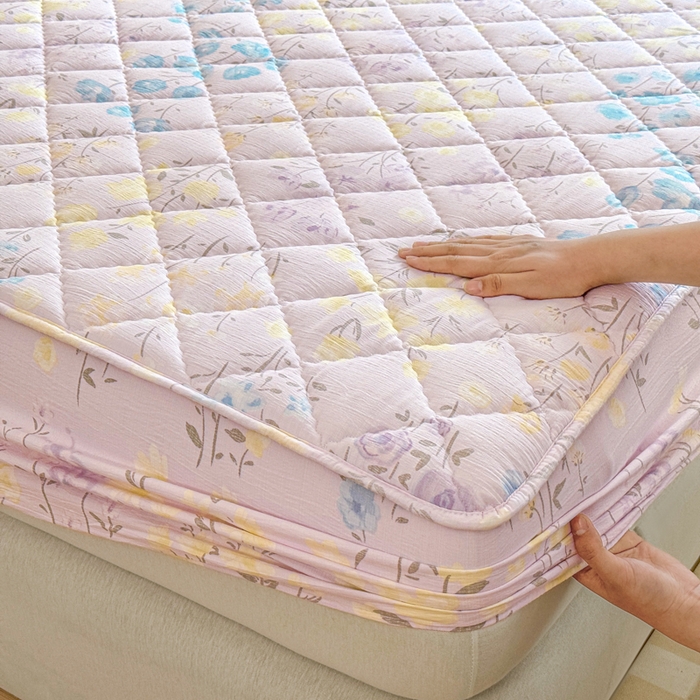 91家纺网 家纺一手货源 找家纺 曼陀罗 2025新款床笠床笠单品床笠单件单床笠 花开半夏-紫