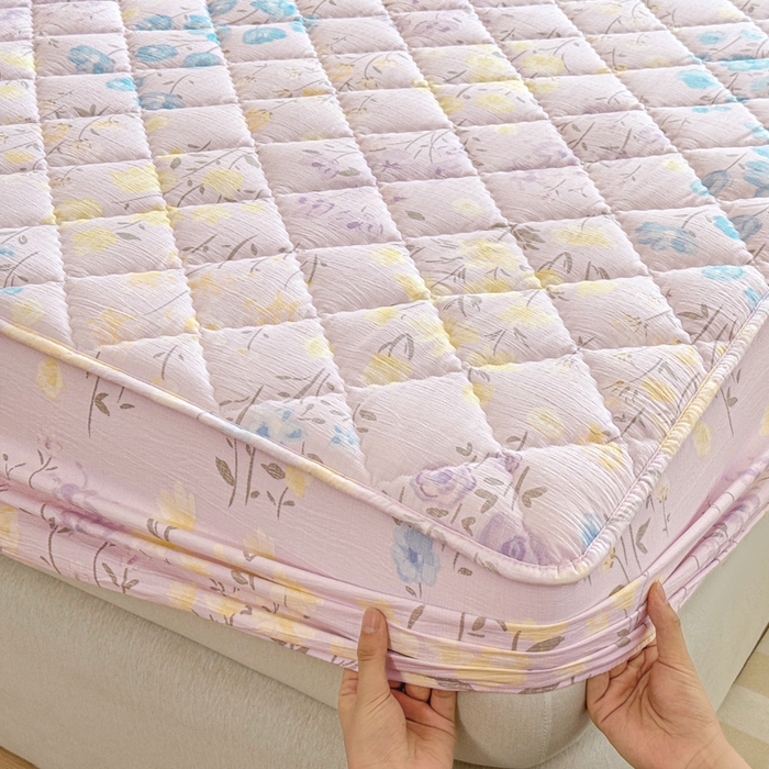 91家纺网 家纺一手货源 找家纺 曼陀罗 2025新款床笠床笠单品床笠单件单床笠 花开半夏-紫