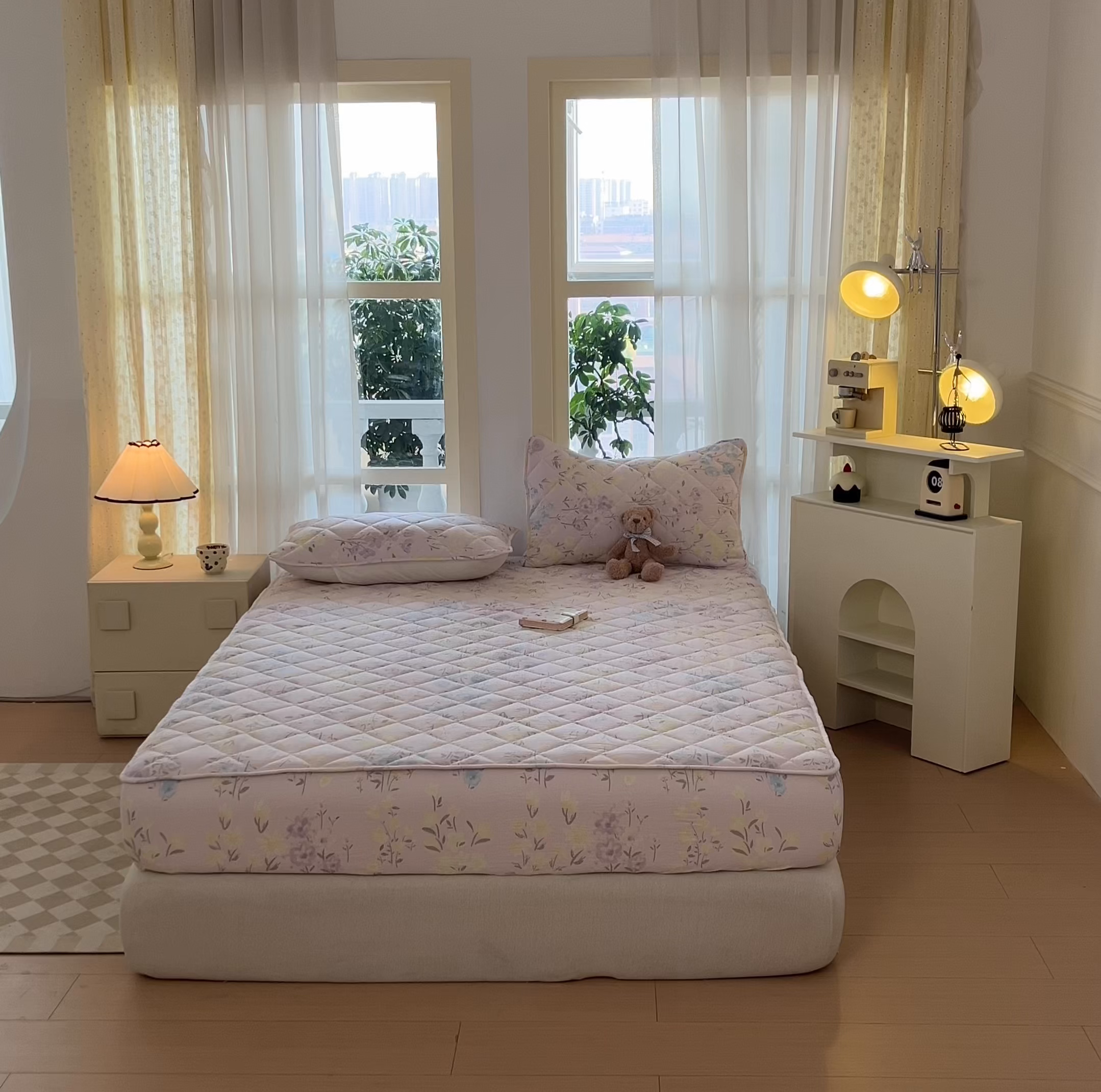 91家纺网 家纺一手货源 找家纺 曼陀罗 2025新款床笠床笠单品床笠单件单床笠 花开半夏-紫