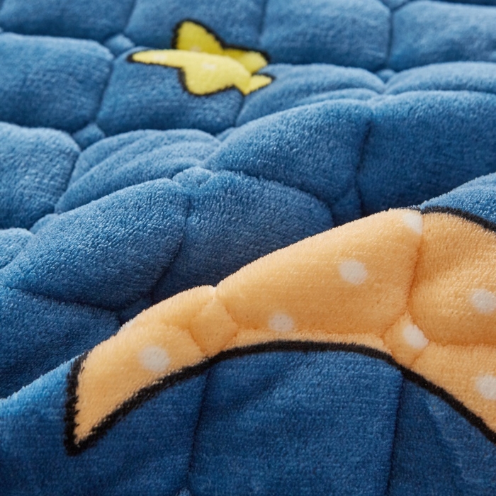 91家纺网 家纺一手货源 找家纺 奇丝雅 2025新款A类牛奶绒床褥床垫软垫家用学生宿舍上下铺寝室床护垫夹棉褥子-大床款套件 晚安