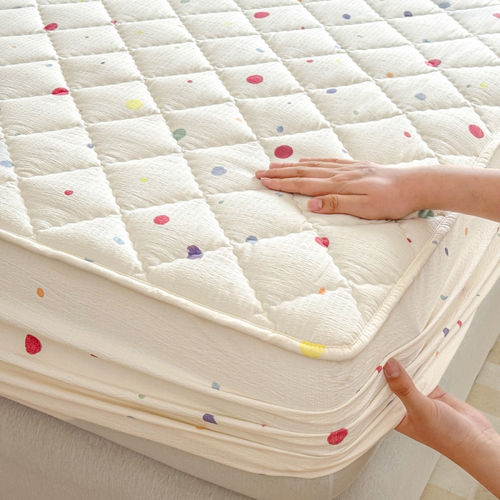 91家纺网 家纺一手货源 找家纺 曼陀罗 2025新款床笠床笠单品床笠单件单床笠 幻彩波点