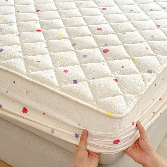 91家纺网 家纺一手货源 找家纺 曼陀罗 2025新款床笠床笠单品床笠单件单床笠 幻彩波点