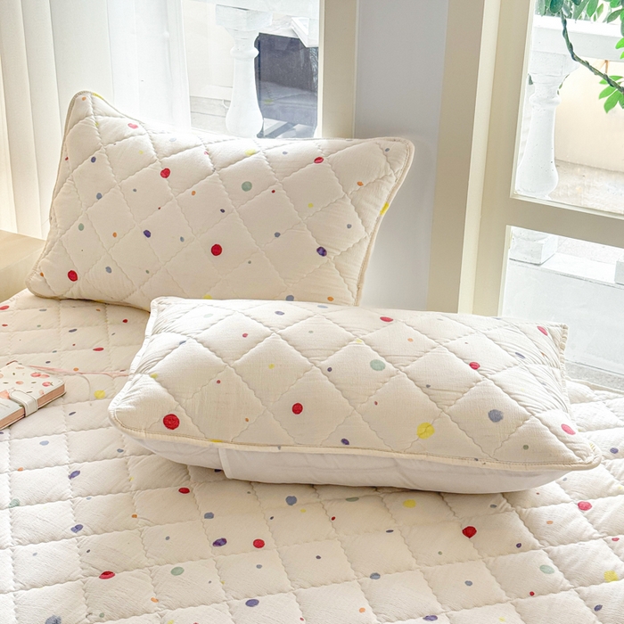 91家纺网 家纺一手货源 找家纺 曼陀罗 2025新款床笠床笠单品床笠单件单床笠 幻彩波点