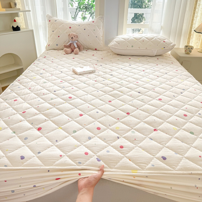 91家纺网 家纺一手货源 找家纺 曼陀罗 2025新款床笠床笠单品床笠单件单床笠 幻彩波点