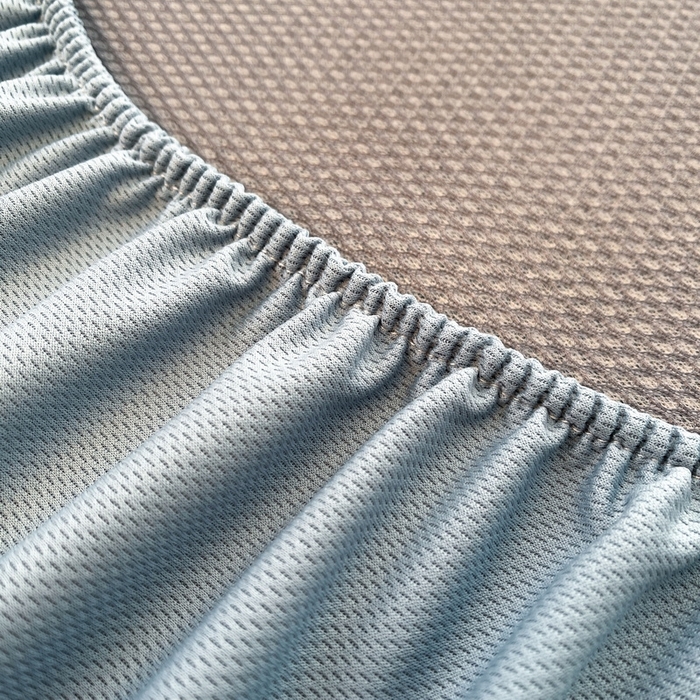 91家纺网 家纺一手货源 找家纺 小叮当家纺仓储工厂店 2025新款凉感三明治冰丝席凉席-芳华系列-床笠款-版本二 芳华床笠-方格纹（蓝）