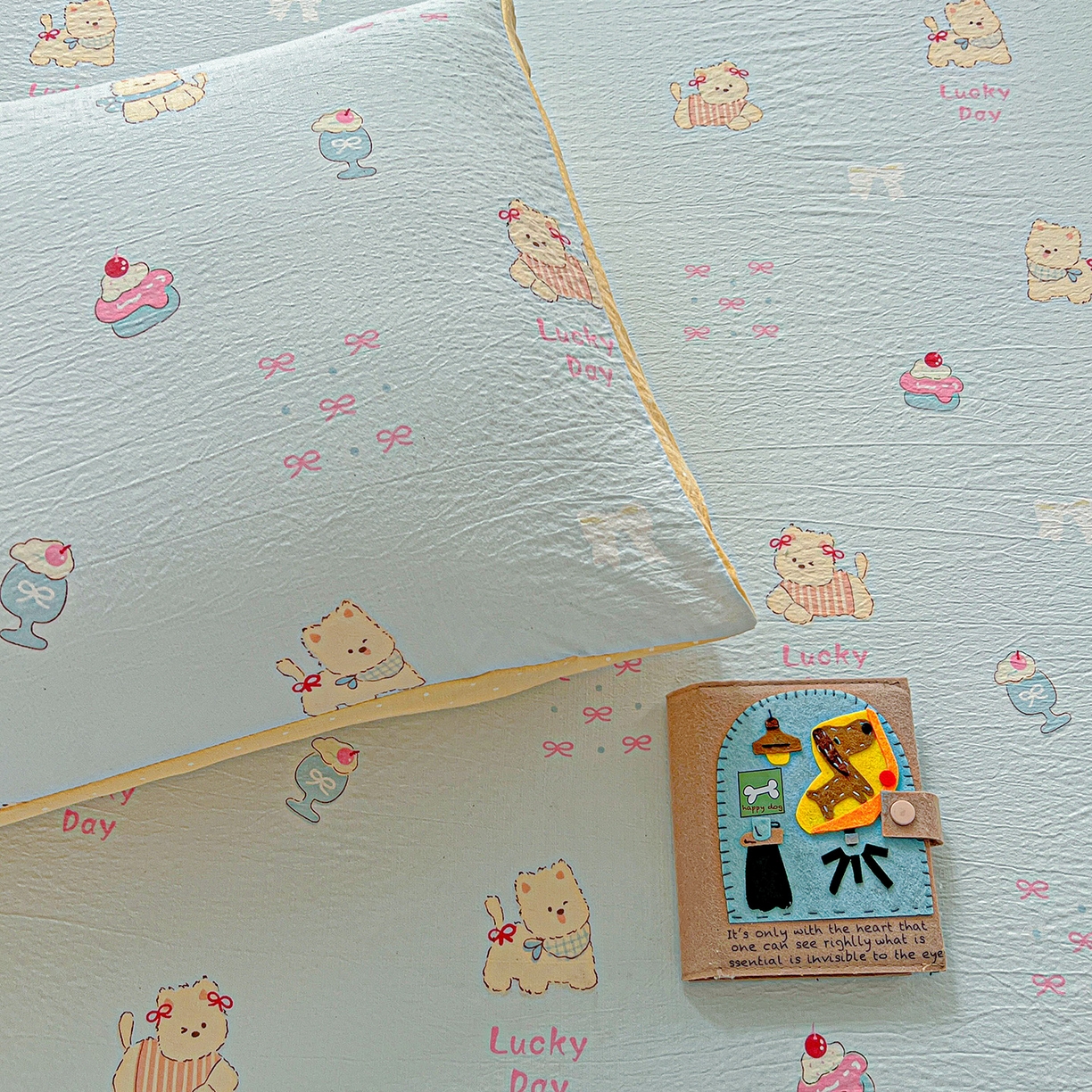 91家纺网 家纺一手货源 找家纺 格真 2025秋冬新款110克高克重提花加厚皱皱纱双层纱印花单床笠 西高地