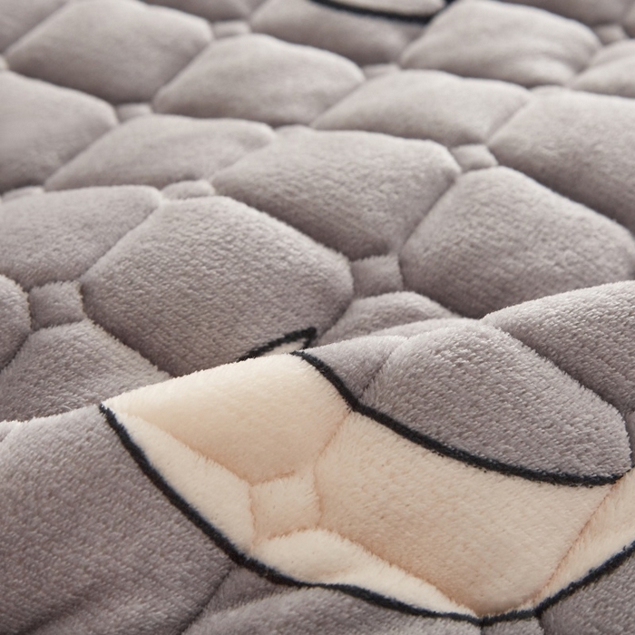 91家纺网 家纺一手货源 找家纺 奇丝雅 2025新款A类牛奶绒床褥床垫软垫家用学生宿舍上下铺寝室床护垫夹棉褥子-大床款套件 满天星