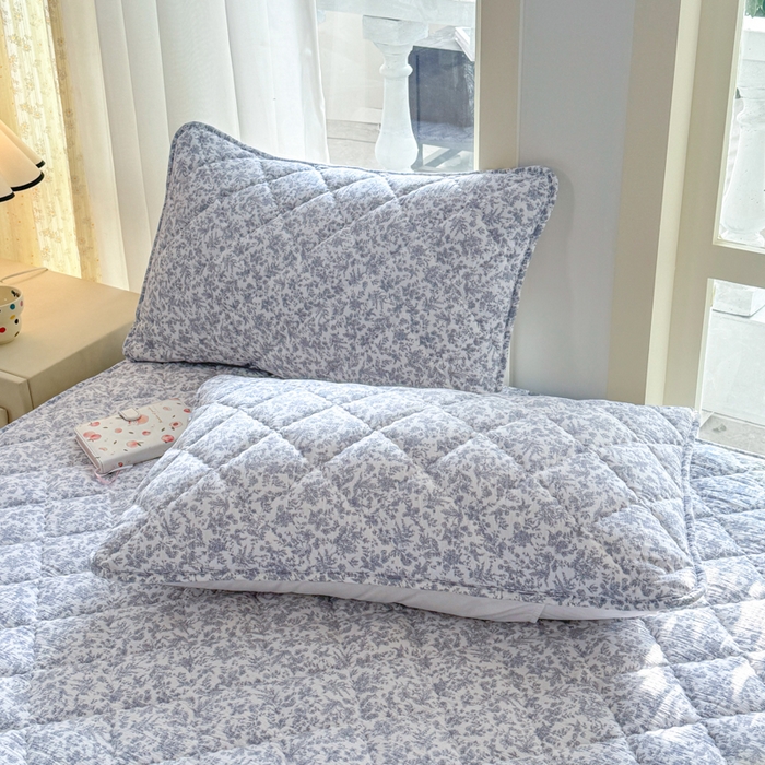 91家纺网 家纺一手货源 找家纺 曼陀罗 2025新款床笠床笠单品床笠单件单床笠 蓝枝语