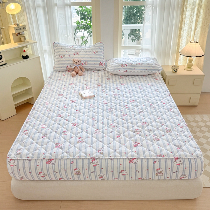 91家纺网 家纺一手货源 找家纺 曼陀罗 2025新款床笠床笠单品床笠单件单床笠 糖果小咪