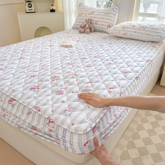 91家纺网 家纺一手货源 找家纺 曼陀罗 2025新款床笠床笠单品床笠单件单床笠 糖果小咪