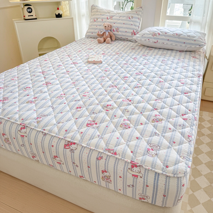 91家纺网 家纺一手货源 找家纺 曼陀罗 2025新款床笠床笠单品床笠单件单床笠 糖果小咪