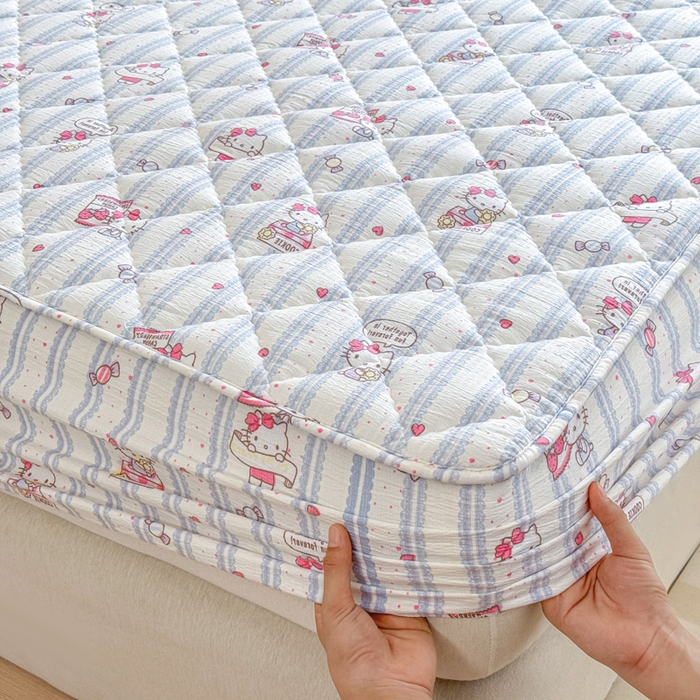 91家纺网 家纺一手货源 找家纺 曼陀罗 2025新款床笠床笠单品床笠单件单床笠 糖果小咪