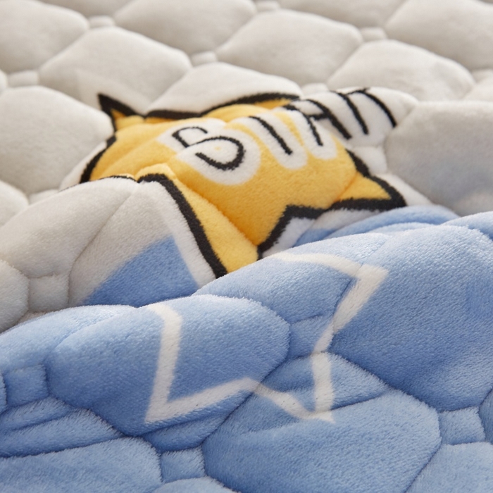 91家纺网 家纺一手货源 找家纺 奇丝雅 2025新款A类牛奶绒床褥床垫软垫家用学生宿舍上下铺寝室床护垫夹棉褥子-大床款套件 水纹星