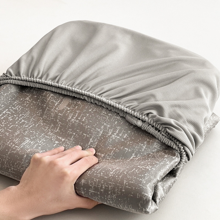 91家纺网 家纺一手货源 找家纺 小叮当家纺仓储工厂店 2025新款凉感三明治冰丝席凉席-芳华系列-床笠款-版本二 芳华床笠-卡通小象（灰）