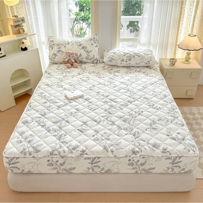 91家纺网 家纺一手货源 找家纺 曼陀罗 2025新款床笠床笠单品床笠单件单床笠 藤蔓