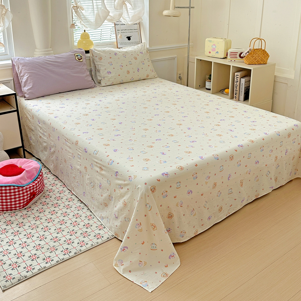 91家纺网 家纺一手货源 找家纺 奈颜 2025新款爆款水洗云朵棉毛巾绣四件套 星黛公主