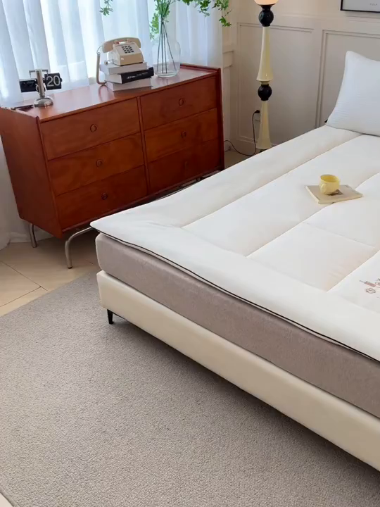 91家纺网 家纺一手货源 找家纺 （总）满圆红家纺 2025新款刺绣款A类51%新疆棉花床褥垫软垫棉絮垫子床褥垫子（提供买家秀）