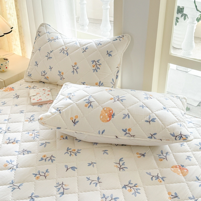 91家纺网 家纺一手货源 找家纺 曼陀罗 2025新款床笠床笠单品床笠单件单床笠 恬趣-蓝