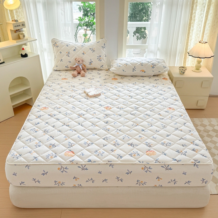 91家纺网 家纺一手货源 找家纺 曼陀罗 2025新款床笠床笠单品床笠单件单床笠 恬趣-蓝