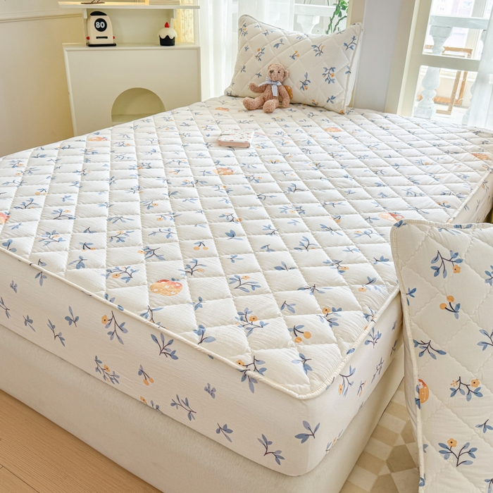 91家纺网 家纺一手货源 找家纺 曼陀罗 2025新款床笠床笠单品床笠单件单床笠 恬趣-蓝