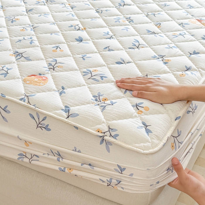 91家纺网 家纺一手货源 找家纺 曼陀罗 2025新款床笠床笠单品床笠单件单床笠 恬趣-蓝