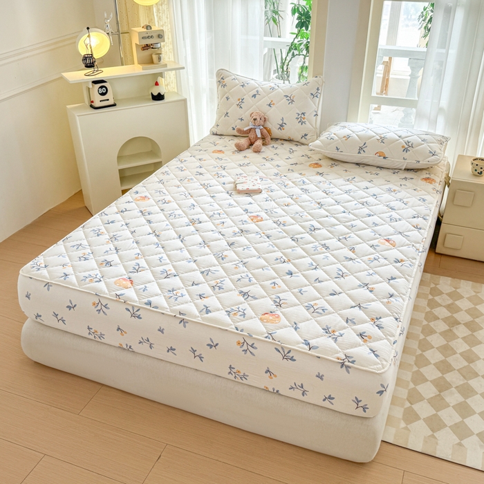 91家纺网 家纺一手货源 找家纺 曼陀罗 2025新款床笠床笠单品床笠单件单床笠 恬趣-蓝