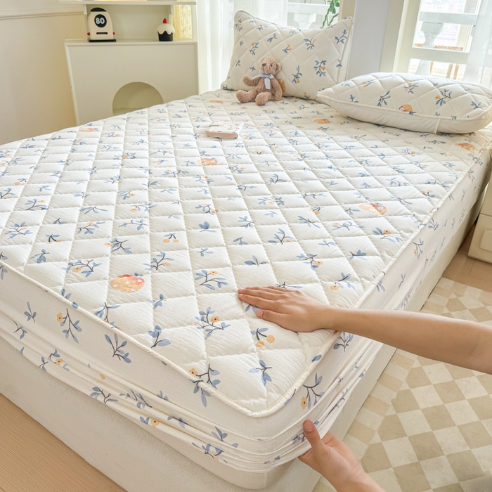 91家纺网 家纺一手货源 找家纺 曼陀罗 2025新款床笠床笠单品床笠单件单床笠 恬趣-蓝