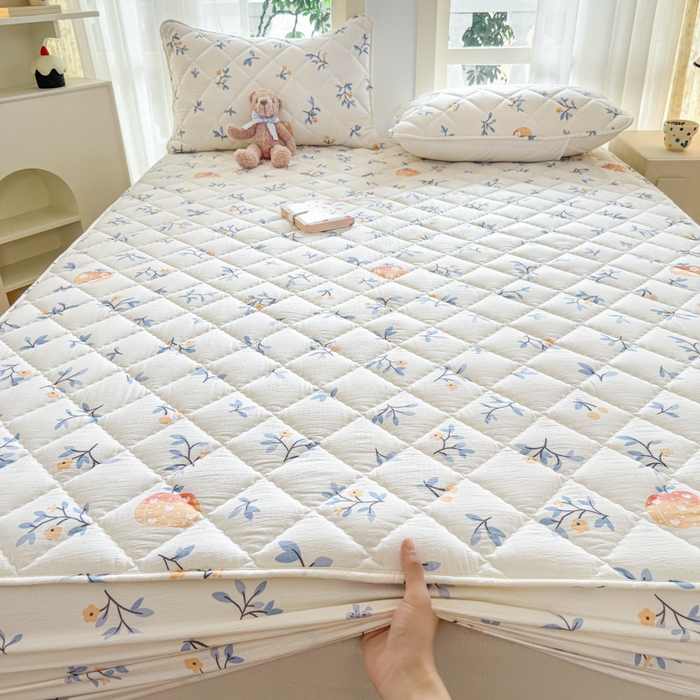 91家纺网 家纺一手货源 找家纺 曼陀罗 2025新款床笠床笠单品床笠单件单床笠 恬趣-蓝