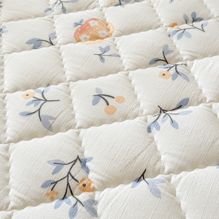 91家纺网 家纺一手货源 找家纺 曼陀罗 2025新款床笠床笠单品床笠单件单床笠 恬趣-蓝