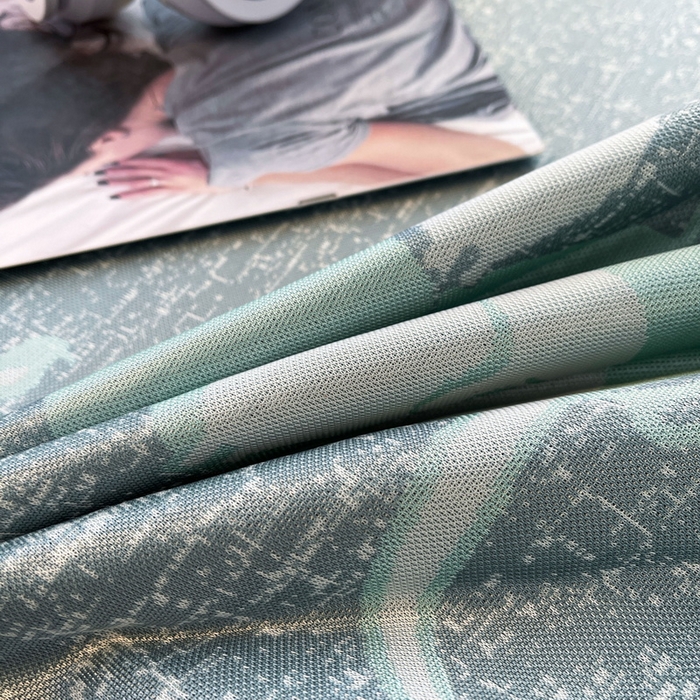 91家纺网 家纺一手货源 找家纺 小叮当家纺仓储工厂店 2025新款凉感三明治冰丝席凉席-芳华系列-床笠款-版本二 芳华床笠-卡通小象（蓝）