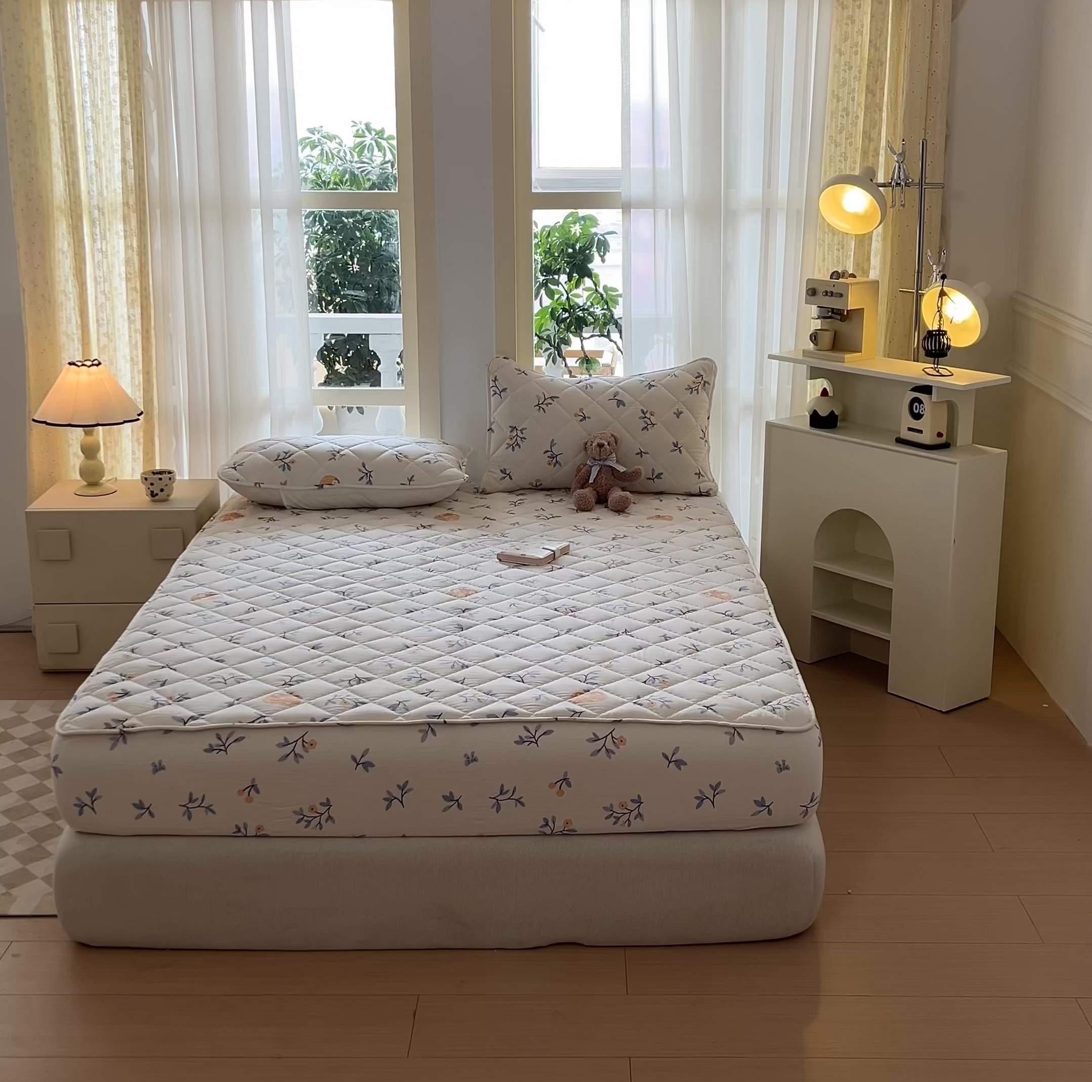 91家纺网 家纺一手货源 找家纺 曼陀罗 2025新款床笠床笠单品床笠单件单床笠 恬趣-蓝