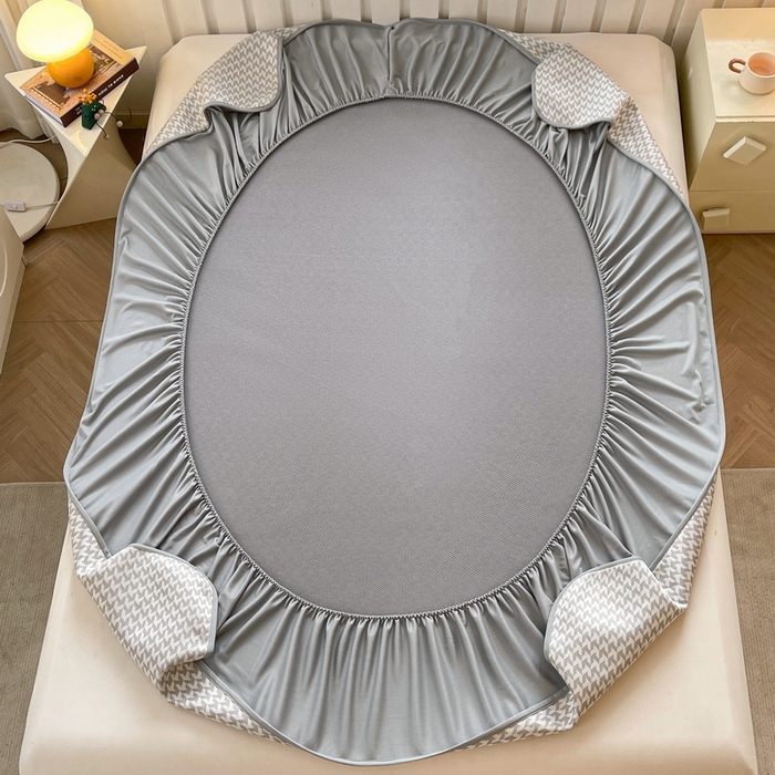 91家纺网 家纺一手货源 找家纺 小叮当家纺仓储工厂店 2025新款凉感三明治冰丝席凉席-芳华系列-床笠款-版本二 芳华床笠-千鸟格