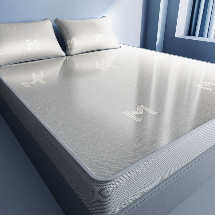 小叮当家纺仓储工厂店 2025新款凉感三明治冰丝席凉席-芳华系列-床笠款-版本二 芳华床笠-字母B