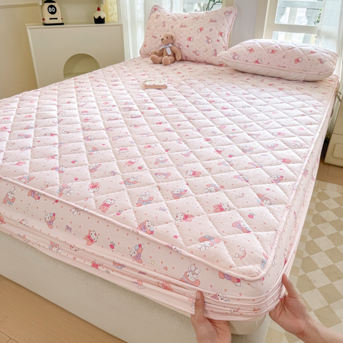 91家纺网 家纺一手货源 找家纺 曼陀罗 2025新款床笠床笠单品床笠单件单床笠 顽皮乐乐