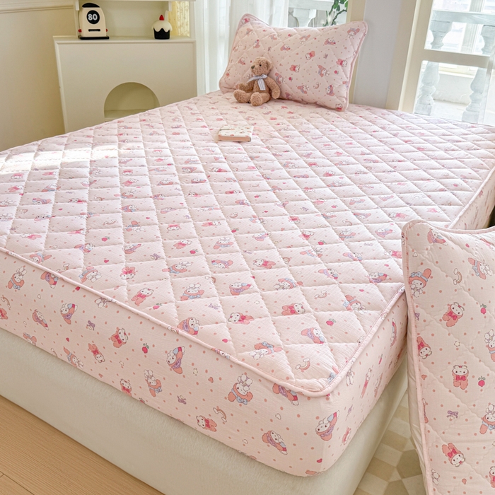 91家纺网 家纺一手货源 找家纺 曼陀罗 2025新款床笠床笠单品床笠单件单床笠 顽皮乐乐