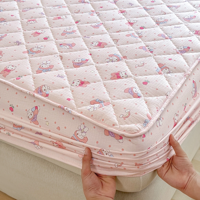 91家纺网 家纺一手货源 找家纺 曼陀罗 2025新款床笠床笠单品床笠单件单床笠 顽皮乐乐