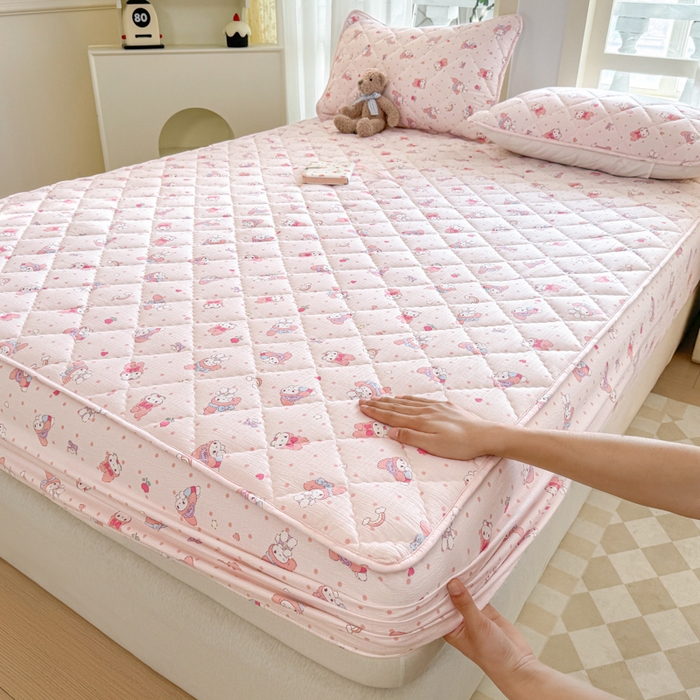 91家纺网 家纺一手货源 找家纺 曼陀罗 2025新款床笠床笠单品床笠单件单床笠 顽皮乐乐